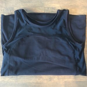 Black workout tank top